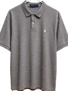 Polo Ralph Lauren Men's XL BT Gray Classic Jersey Knit  Short Sleeve Polo Shirt